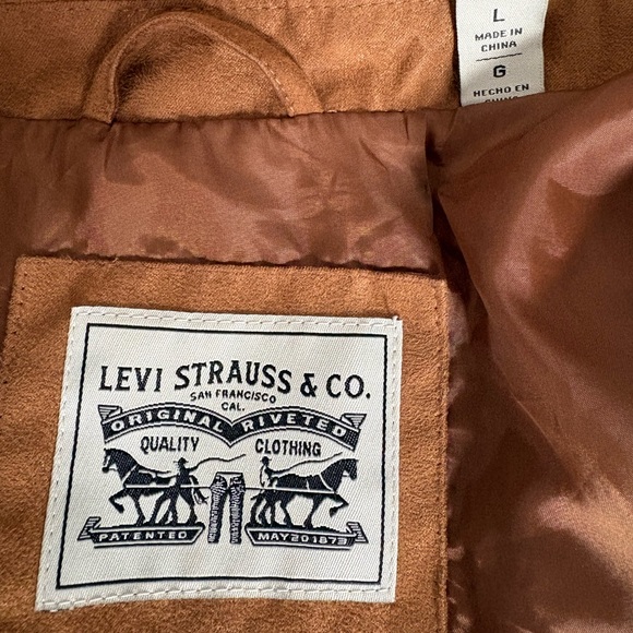 Levi's Chestnut Brown Suede-Feel Moto Jacket - Picture 3 of 3
